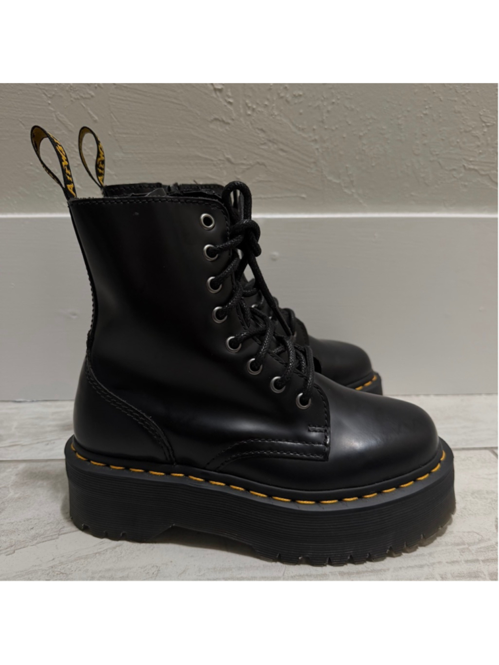 Dr. Martens Black Jadon Platform Lace Up Boots US Men 4 / US Women 5